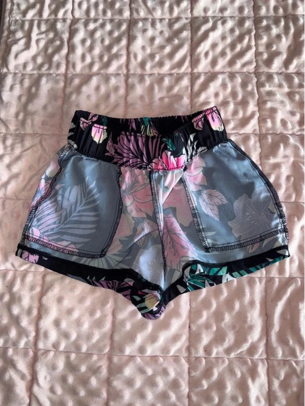 Justice Girls Tropical Floral Print Swimsuit Bottom or Board Shorts